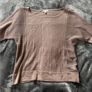 1/4 Sleeve Light Brown Sweater